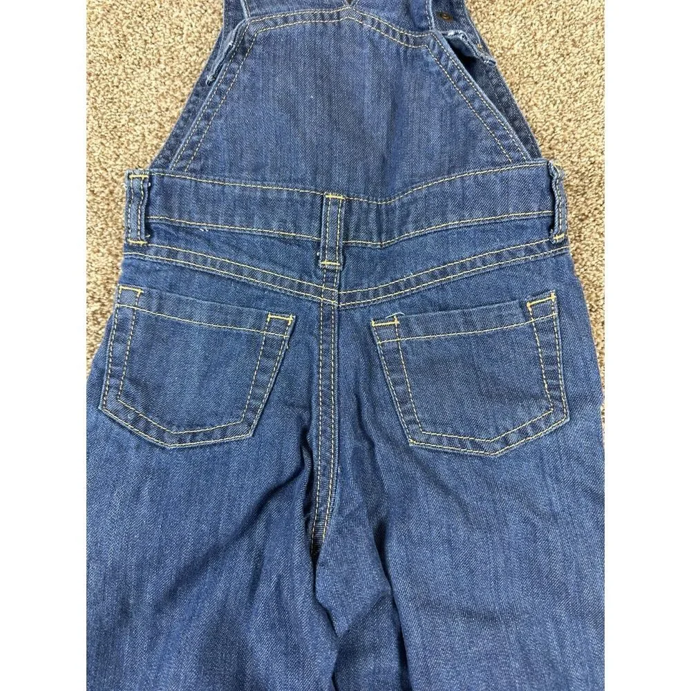 Carters 18 months Toddler Denim Bib Overalls -‎ Vintage Look - Blue Denim